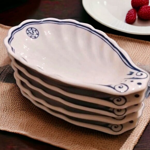 1920s Matson Cruise Ship Lureline Syracuse China Shell Dish Plate M Celery Side - Picture 1 of 14